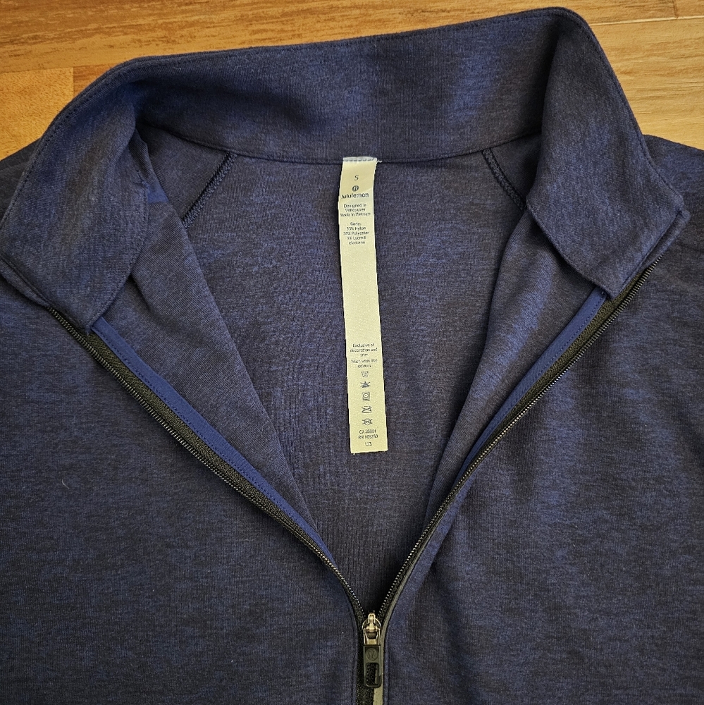 Blue Quarter-Zip Pullover - image 7